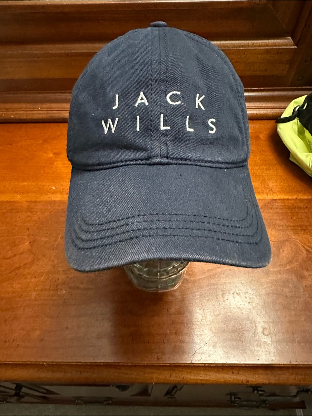 Jack Wills Navy Embroidered Logo Cap